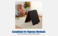 Two-Fold Exercise Mat with Carrying Handles Padded Gymnastics Mat with Carrying Handles Portable for Gymnasts, Tumbling