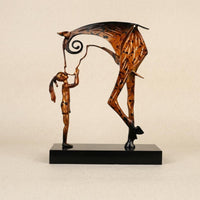 Abstract Female horse Figure Statue Zinc Alloy Minimalist Woman Figurine Balanced Proportions Metal Figurine on Base for Study