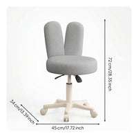 Rolling Stool with Backrest Height Adjustable Swivel Stool with Backrest Padded Furniture for Makeup Artists