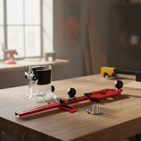 Router Base with Guide Rail Wear-Resistant Router Base Plate Precision Tool for Carpentry, Cabinet Making