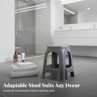 Stackable Utility Stool Sturdy Household Furniture Sturdy Duty Backless Chair for Families, Students, Living Room, Bathroom, Kitchen