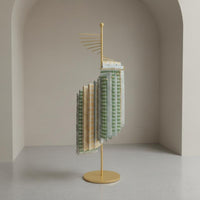 Wrought Iron Freestanding Scarf Display Multi-Layer Spiral Scarf Rack Space Saving Retail Fixture Stable Base for Boutique, Bedroom