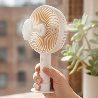 6-inch USB Rechargeable Handheld Mini Fan with Stand, Quiet Portable Desk Fan for Office, Home, and Outdoor Use
