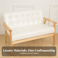 Retro Design Upholstered Multi-Person Sofa Commercial Grade Tufted Wooden Frame Sofa Versatile Combination Cafe Furniture Set Modular Design for Restaurant Owners, Interior Designers, Reception Area, Office, Living Room, Apartment