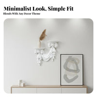 Bowknot Wall Shelf Lightweight Ornate Floating Shelf Handmade Craft for Entryway