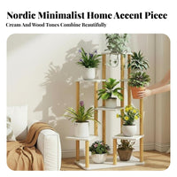 Floor-Standing Multi-Tier Plant Stand Easy to Move Mobile Tiered Planter Stand Rolling casters blossom storage areaSaving for Gardeners, homeowners, Balcony, Living Room, Indoor, Corner