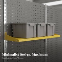 Heavy Duty Tool Shelf High Load Capacity Metal Pegboard Shelf Cold-Rolled Steel Heavy Duty Pegboard Accessory for DIY Enthusiasts, Workshop, Warehouse