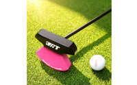 Textured Top Mallet Putter Chrome Shaft Offset Putter Black Finish