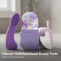 3 Pieces Reduces Puffiness Gua Sha and Ice Mold Kit Deep Cleansing 3 in 1 Facial Care Kit Multi-Functional for Women, Travel, Home, Bathroom