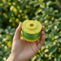12 Pieces Pre-Wound String Trimmer Spool with Cap Compatible Trimmer Line and Cap Cover Set Spare Vegetation Eater Spool Replacement Twisted for Homeowners, Gardeners, Lawn Edging, Yard Cleanup