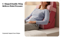 Pressure Relief Bed Rest Cushion Removable Washable Cover Support Backrest Breathable Material for Women, Bedroom, Sofa, Couch