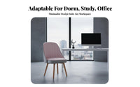 Adjustable Height Armless Rolling Chair Padded Seat Swivel Seating Thick Cushion Indoor Furniture Ergonomic Design for Students, Home Office Workers, Young Adults, Dorm Room, Bedroom, Small Areas