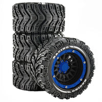 4 Pieces RC Tire and Wheel Assembly Multi-Spoke Parts Strong for Trail Use
