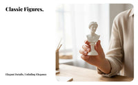 Mini Resin Bust Statue Detailed Craftsmanship Miniature Classical Statue Artistic Decor Resin Bust Figurine for Teachers, Bookshelf Display, Sketching
