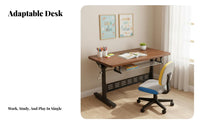 Foldable Design Height-Adjustable Rolling Desk Space Saving Adjustable Rolling Desk Multi-Functional Computer Table Rounded Corners for telecommuting Workers, Apartment Dwellers, Study Room, Small areas, Bedroom, Couchside