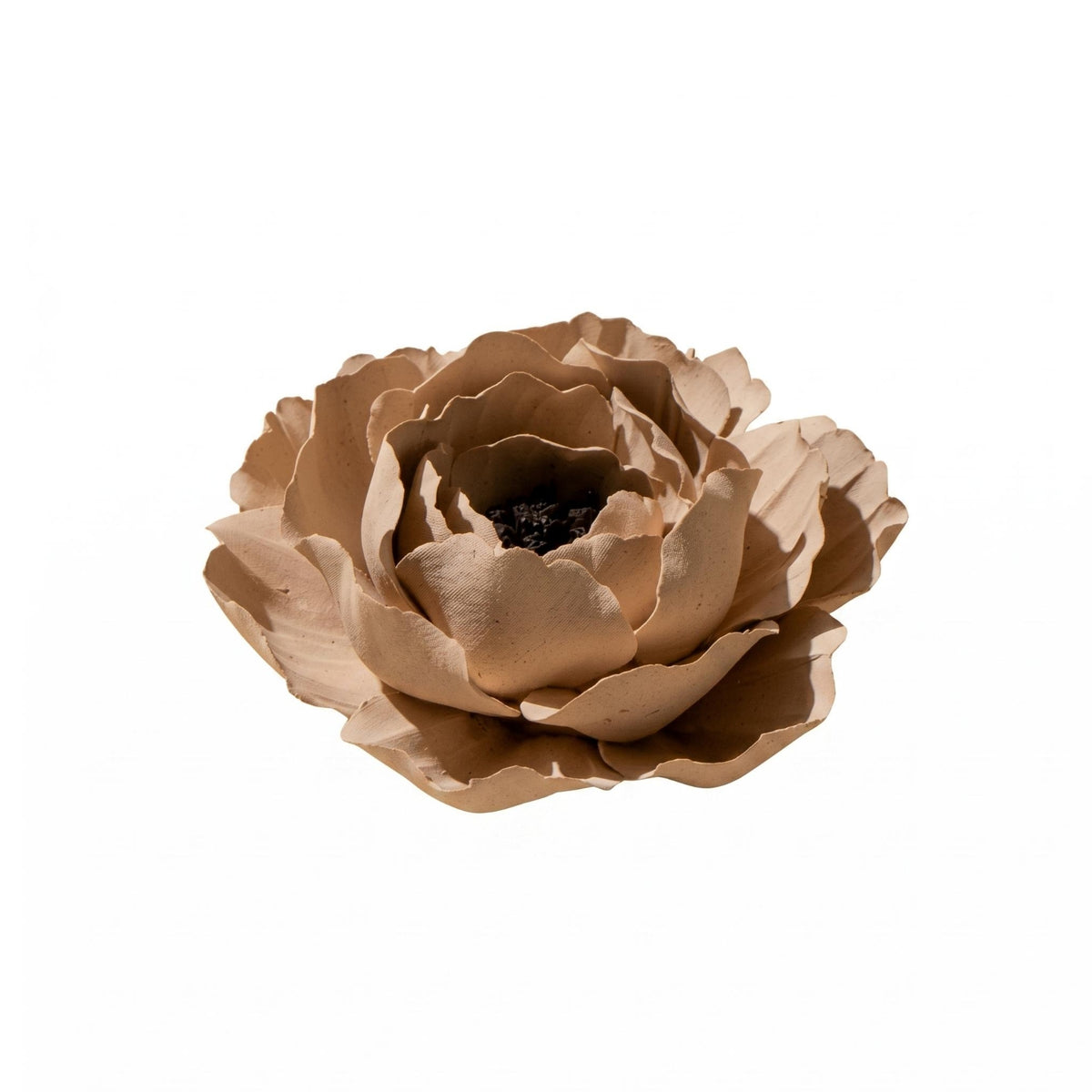 Flower-Shaped Scent Holder Layered Petal Ceramic Flower Burner Textured Ceramic Scent Holder