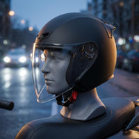 Open-Face Helmet Quick-Disconnect Buckle Half-Helmet Clear Visor Vehicle Gear