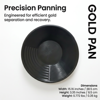 Heavy Duty Gold Washing Pan, Classifier Washing Sieve Tray, Panning Washing Sieveing Use, Wear Resistant Gold Sifting Pan