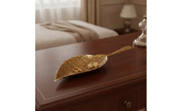 Leaf jewelry Tray Metal Foliage Shaped Tray Embossed for Vanity