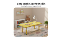 Child-Safe Design Kids Plastic Table and Chair Set Sturdy Construction Kindergarten Classroom Table Wipe-Clean Surface Safety Certified for Preschoolers, Toddlers, Teachers, Classrooms, Daycare Center, Daycares, Homes
