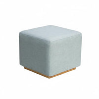 Nordic Design Upholstered Square Stool hardwood Wood Legs Small Seat Multi-Functional Indoor Furniture Space-Saving for Shop Owners, Homeowners, Interior Decorators, Fitting Room, Entryway, Bedroom, Hallway