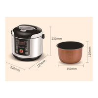 Digital Rice Cooker Compact Electric Rice Cooker Small Appliance Simple for Trucks, Road Trips, Cars