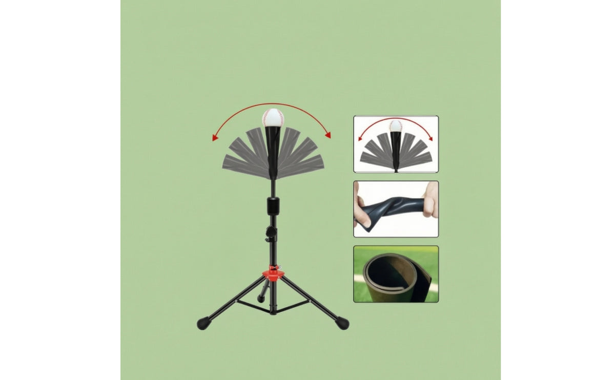 Batting Tee with Carrying Bag Non-Slip Tripod Batting Tee Heavy Duty Athletic Gear for Backyard Training Exercises