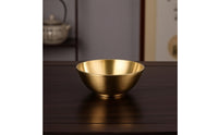 Brass Bowl Polished Offering Bowl Shiny Vessel for Meditation Corner