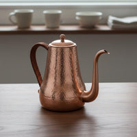 Hammered Copper Coffee Pot Heat-Resistant Grip Copper Gooseneck Kettle Leak Design Pour over Coffee Kettle for Home, Baristas, Cafe