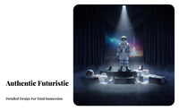 Gender-Neutral Design Astronaut Jumpsuit with Helmet Realisticistic Look Astronaut Jumpsuit Set STEM Learning Role-Play Outfit Reflective Visor for Children, Performers, Stage Performances, School Events, Birthday Party, Cosplay Event
