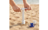 Screw-in Umbrella Sand Anchor Spiral Umbrella Holder with Hook No Insert Portable for Beachgoers, Gardeners, Beach, Garden, Patio