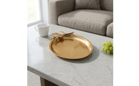 Copper Tray with Handle Decorative Tray with Handle Easy to Clean for Coffee Table, Vanity