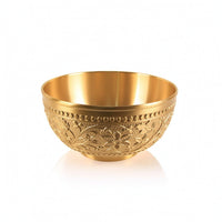 Embossed Copper Bowl Polished Decorative Bowl Elegant Vessel Stylish for Collectors, Home Display