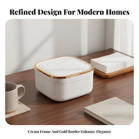 Desktop Trash Can Detachable Design Countertop Push-Button Trash Can Space Saving Countertop Wastebasket for Office Workers, Adults, Bedroom, Washroom