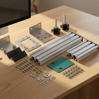 Adjustable L-Shaped Bracket with Mounting Plates Rigid Handbrake Mount Bracket Firm Handbrake Mount Easy to Install for Desk Setup