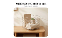 Metal Wire Basket Stackable Wire Basket Carry Handles Handle for Countertop