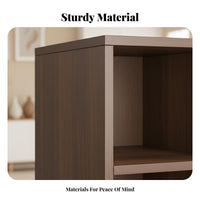 Durable Wood Construction Cube Storage Organizer Multi-Functional bookcase Freestanding Low Cabinet Multipurpose for Book Lovers, Apartment Dwellers, Homeowners, Living Room, Study, Bedroom