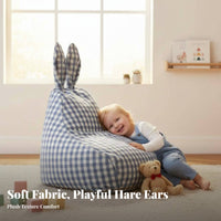Nordic aesthetic kids' Bean Bag Chair Comfortable Seating creature Character Pouf Playful Design Toddler Sofa Soft Fabric for Toddlers, Parents, Playroom, Nursery, perusing corner, Living Room