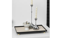 Faux Leather Tray Multi-Functional Tray with Ball Feet Home Decor for Vanity, Dresser, Countertop