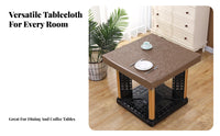 Heat-Resistant Waterproof Tablecloth Easy to Clean Oil-Proof Table Protector Anti-Scald for Families with Kids, Kitchen, Restaurant, Parties