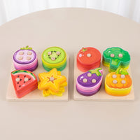 Sorting and Stacking Toy with Pegs Fine Motor Wooden Toy with Peg Columns Early-Learning Color Sorting and Stacking Game for Preschoolers, Classrooms