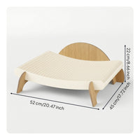 Corrugated Cat Scratcher Lounge with Legs Curved Cardboard Cat Scratcher Long-Lasting Large for Living Room