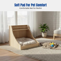Vintage Design Wooden Pet Sofa with Headboard Shelf Long-Lasting Construction Miniature Pet Sofa Easy to Clean Pet Bed Year-Round Use for Indoors, Living Room, Bedroom, Corner