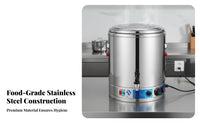Automatic Keep Warm Multi-Purpose Cooking Barrel Easy to Clean Large Capacity Soup Kettle Adjustable Temperature Control Commercial Electric Stock Pot Energy Saving for Caterers, Food Vendors, Restaurant Personnel, Cafeteria, Hotel, Buffet
