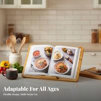 Foldable Design Adjustable Book Easel Doubletier Adjustable Document Easel Erportablenomic viewing Stand multipurpose Use for Students, educators, Studying, School, Home, Library
