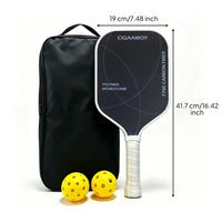 Carbon Fiber Pickleball Paddle Textured Racket High Rotation for Beginners