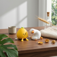 2 Pieces Duck Character Figurine Desktop Citrus Character Figurine
