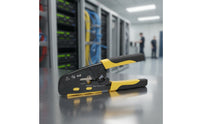 Ethernet and Telephone Modular Plug Crimping Tool Ratcheting Network Cable Crimping Tool Multifunction for Home Wiring