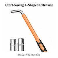 Labor-Saving Telescopic Lug Wrench High-Rotational Force Leverage Telescoping Lug Wrench Heavy-Duty Steel Construction