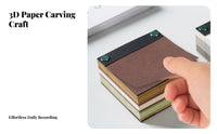 Creative Gift Paper Carving Memo Block Decorative 3D Memo Pad Aesthetic Design for Students, Professionals, Home Decor, Workplace, Workspace